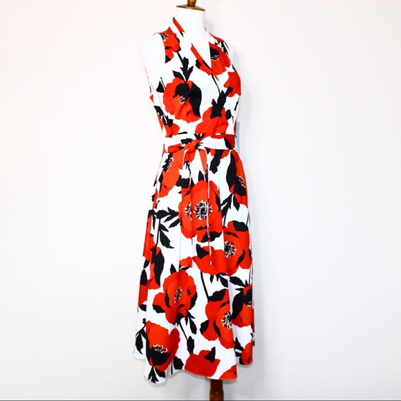 London Times Surplus Fit-N-Flare Floral Midi Dress - Picture 2 of 11